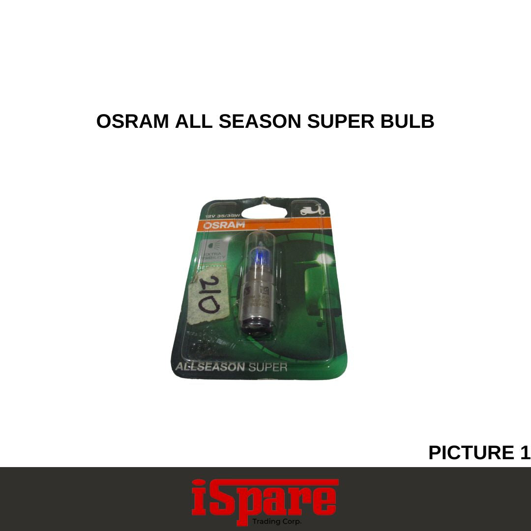MC BULB-OSRAM-OSR09 (62337ALS-01B) P15 D-15-1 ALL SEASON HALOGEN BULB-12V 35/35W 1 LEG