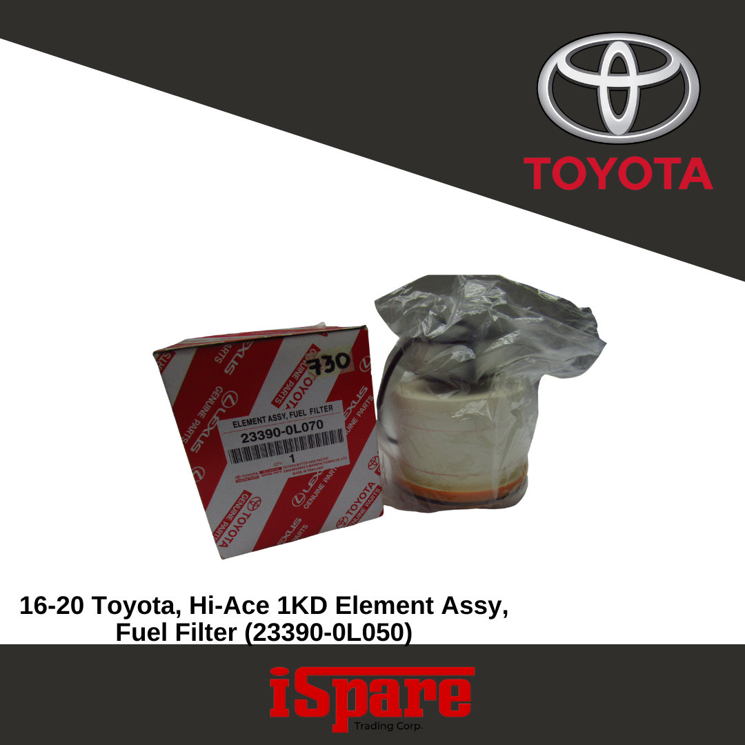 TOYOTA, Hi ACE 1KD 16-20 23390-0L050 ELEMENT ASSY,FUEL FILTER