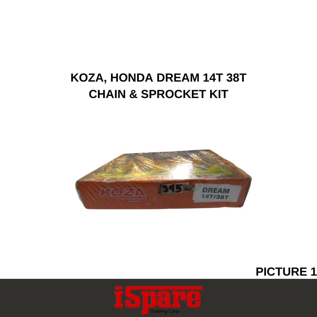 KOZA, HONDA DREAM 14T 38T CHAIN & SPROCKET KIT