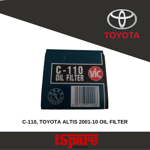 C-110, TOYOTA ALTIS 2001-10 OIL FILTER