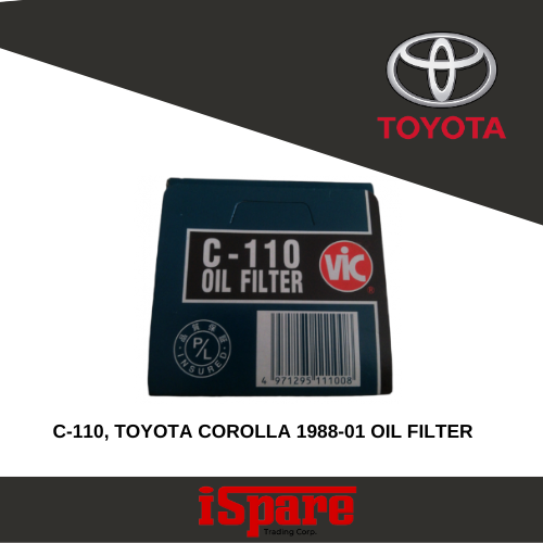 C-110, TOYOTA COROLLA 1988-01 OIL FILTER
