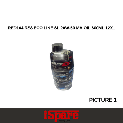 RED104 RS8 ECO LINE SL 20W-50 MA OIL 800ML 12X1