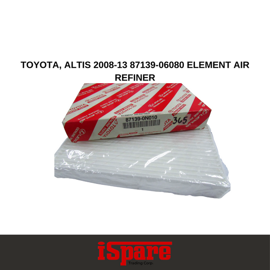 TOYOTA, ALTIS 2008-13 87139-06080 ELEMENT AIR REFINER