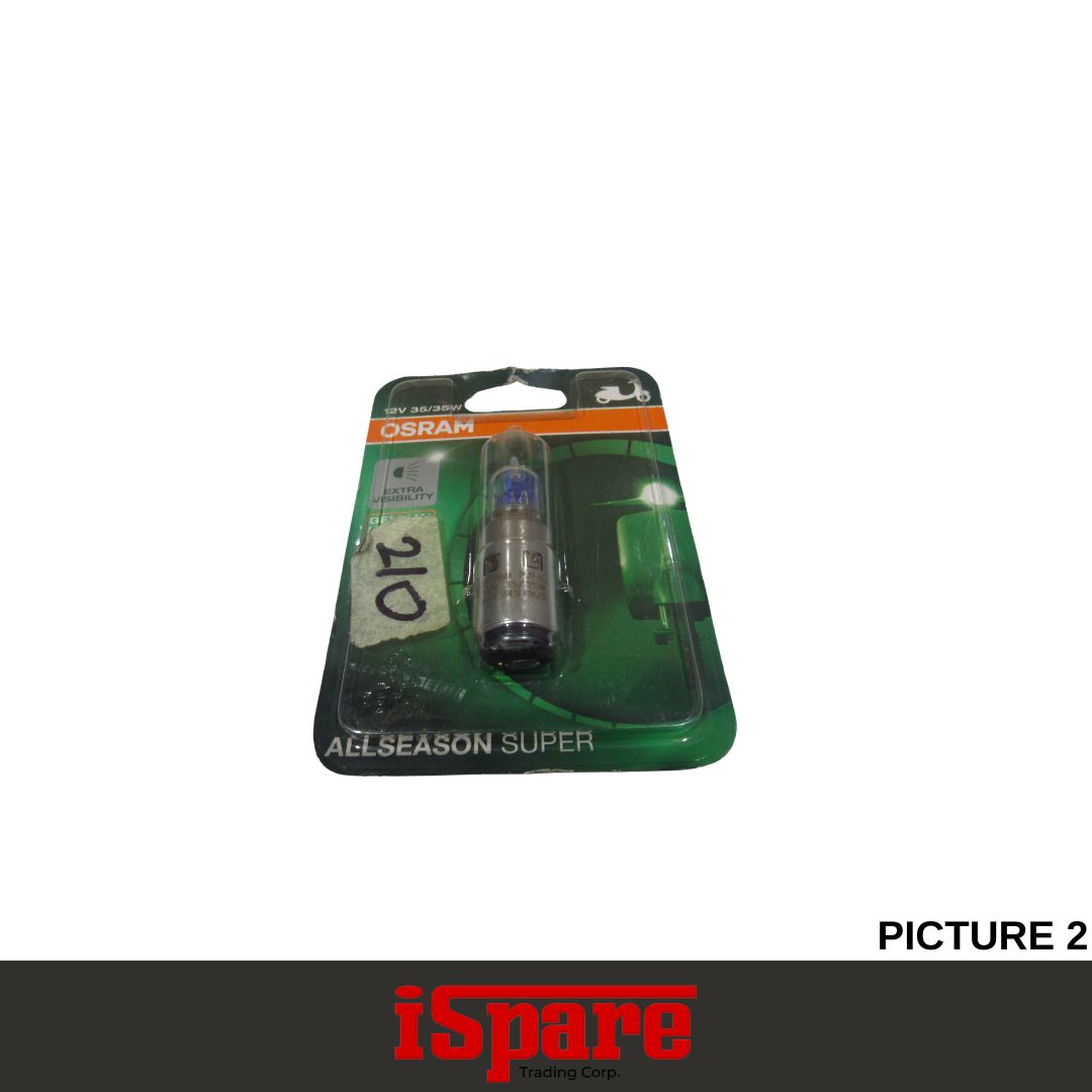 MC BULB-OSRAM-OSR09 (62337ALS-01B) P15 D-15-1 ALL SEASON HALOGEN BULB-12V 35/35W 1 LEG