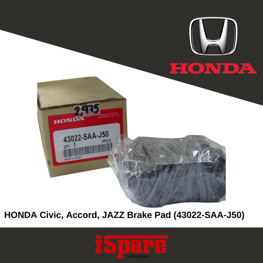Brake Pad Rr (43022-SAA-J50) HONDA Jazz