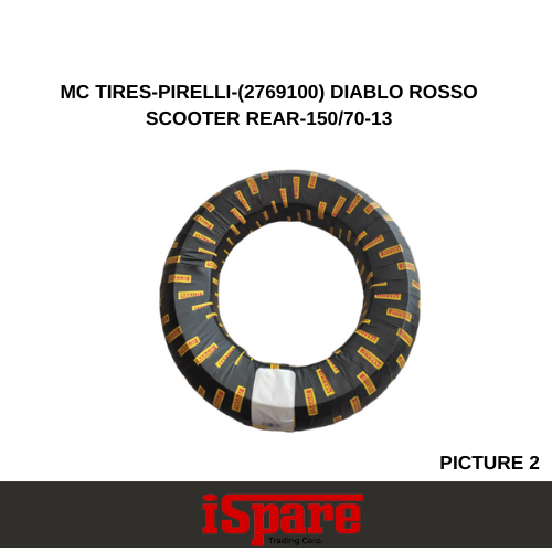 MC TIRES-PIRELLI-(2769100) DIABLO ROSSO SCOOTER REAR-150/70-13