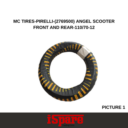MC TIRES-PIRELLI-(2769500) ANGEL SCOOTER FRONT AND REAR-110/70-12