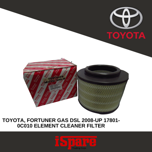 TOYOTA, FORTUNER GAS DSL 2008-UP 17801-0C010 ELEMENT CLEANER FILTER