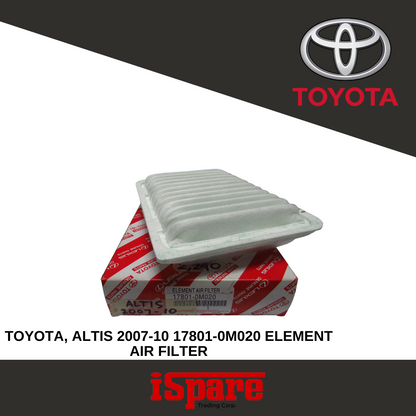 TOYOTA, ALTIS 2007-10 17801-0M020 ELEMENT AIR FILTER