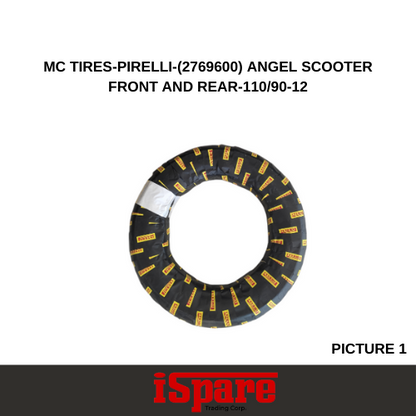 MC TIRES-PIRELLI-(2769600) ANGEL SCOOTER FRONT AND REAR-110/90-12