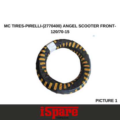 MC TIRES-PIRELLI-(2770400) ANGEL SCOOTER FRONT-120/70-15
