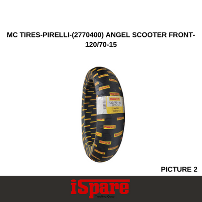 MC TIRES-PIRELLI-(2770400) ANGEL SCOOTER FRONT-120/70-15
