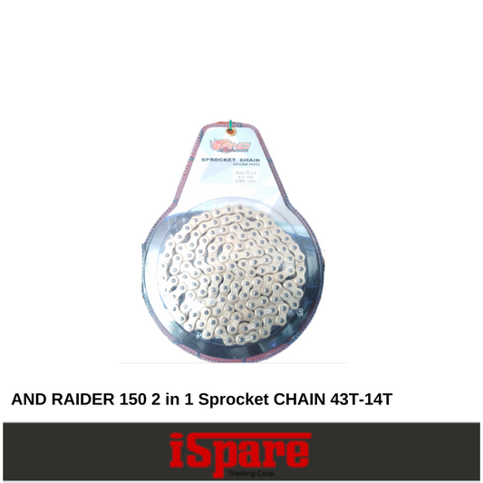 AND RAIDER 150 2 in 1 Sprocket CHAIN 43T-14T