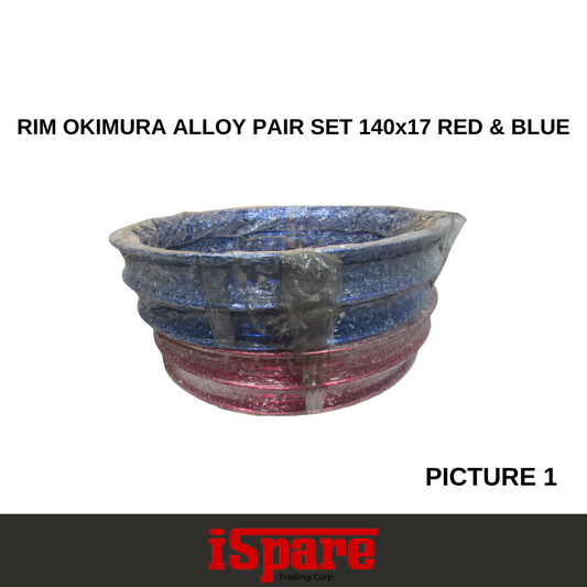 RIM OKIMURA ALLOY PAIR SET 140x17 RED