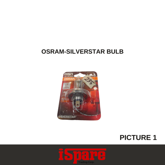 MC BULB-OSRAM-OSR25 (64185SVS-01B-HS) PX43T SILVERSTAR HALOGEN BULB-12V 35/35W (HS1)