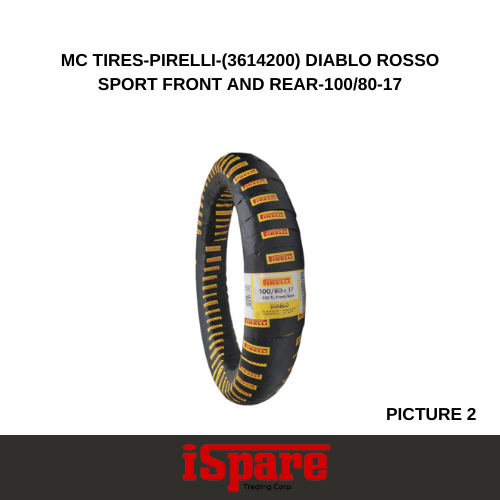 MC TIRES-PIRELLI-(3614200) DIABLO ROSSO SPORT FRONT AND REAR-100/80-17
