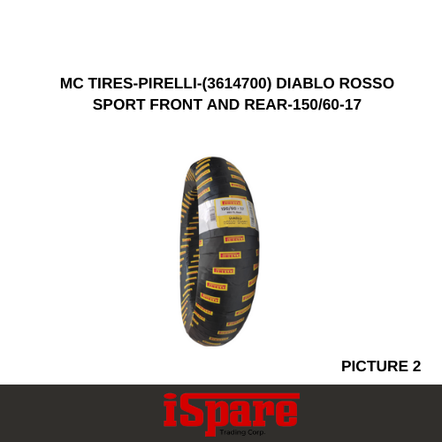 MC TIRES-PIRELLI-( ) DIABLO ROSSO SPORT FRONT AND REAR-150/60-17