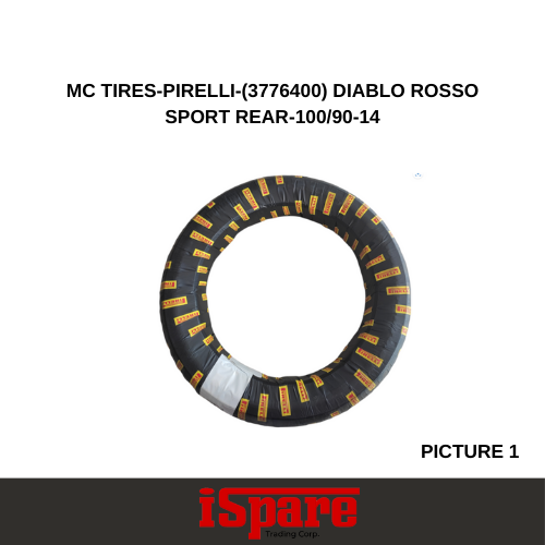 MC TIRES-PIRELLI-(3776400) DIABLO ROSSO SPORT REAR-100/90-14