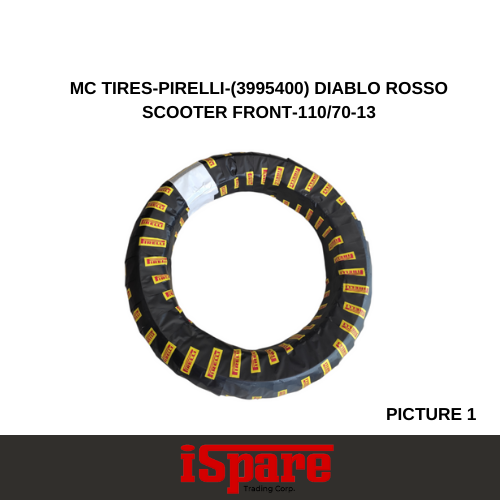 MC TIRES-PIRELLI-(3995400) DIABLO ROSSO SCOOTER FRONT-110/70-13