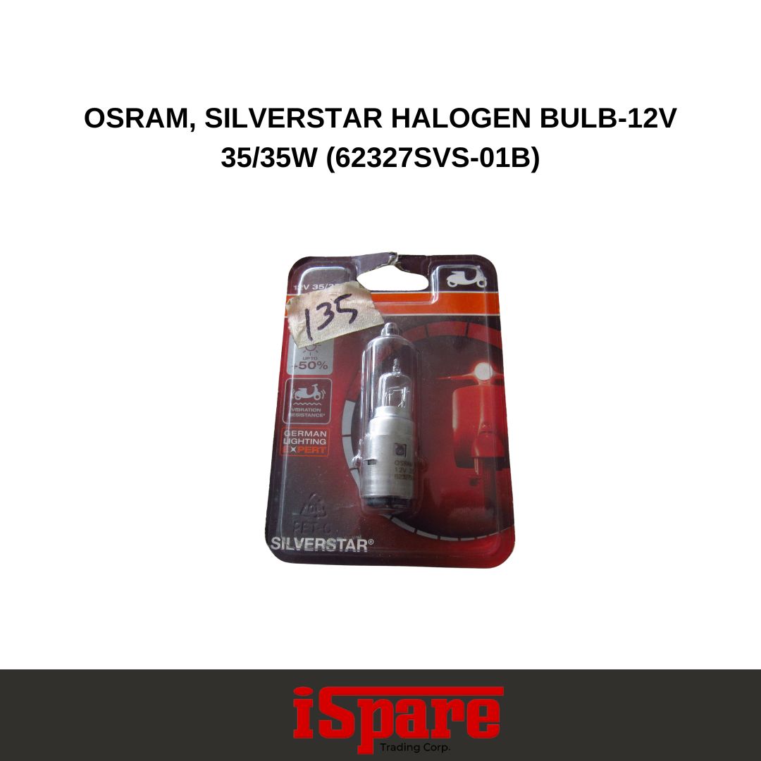 MC BULB-OSRAM-OSR17 (62327SVS-01B) BA20D SILVERSTAR HALOGEN BULB-12V 35/35W (B35)