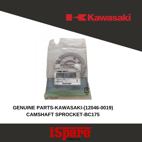 GENUINE PARTS-KAWASAKI-(12046-0019) CAMSHAFT SPROCKET-BC175
