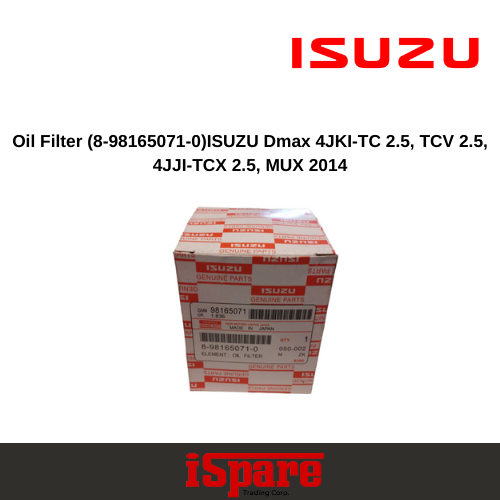 Oil Filter (8-98165071-0) IZUZU Dmax 4JKI-TC 2.5