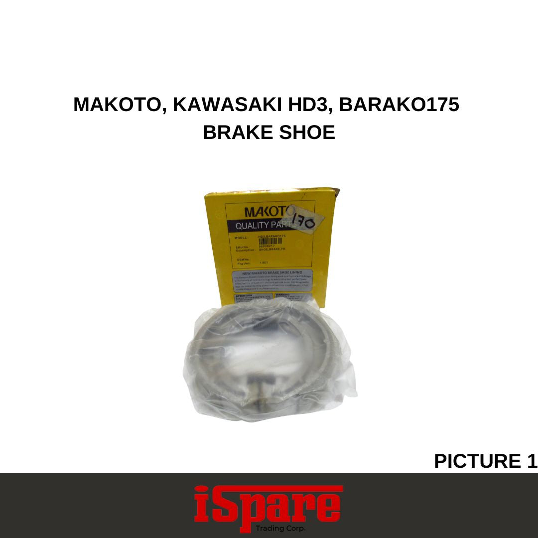 MAKOTO, KAWASAKI BARAKO175 FR BRAKE SHOE