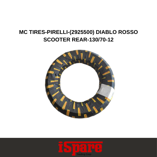 MC TIRES-PIRELLI-(2925500) DIABLO ROSSO SCOOTER REAR-130/70-12