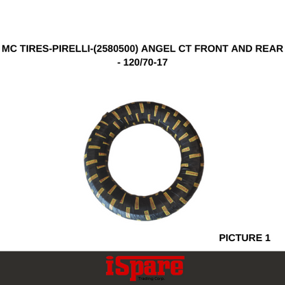MC TIRES-PIRELLI-(2580500) ANGEL CT FRONT AND REAR - 120/70-17