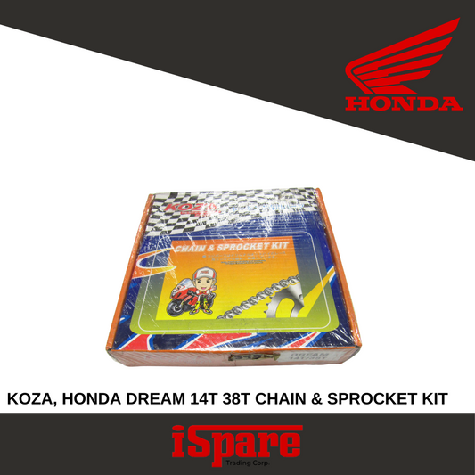 KOZA, HONDA DREAM 14T 38T CHAIN & SPROCKET KIT