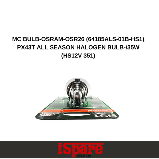 MC BULB-OSRAM-OSR26 (64185ALS-01B-HS1) PX43T ALL SEASON HALOGEN BULB-/35W (HS12V 351)