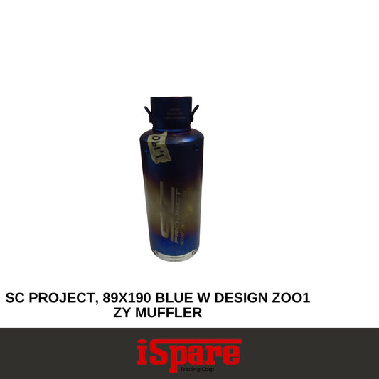 SC PROJECT, 89X190 BLUE W DESIGN ZOO1 ZY MUFFLER