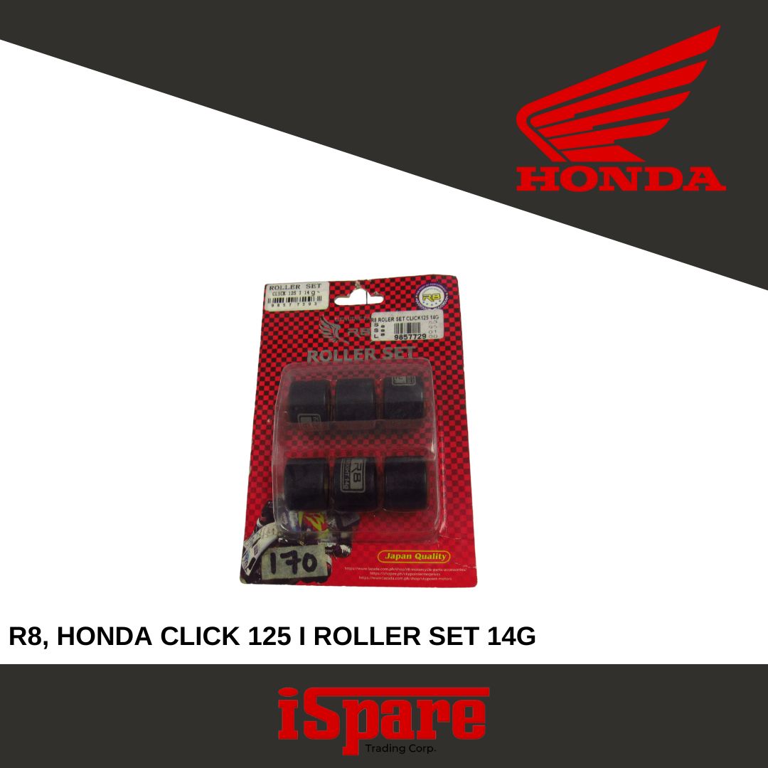 R8, HONDA CLICK 125 I ROLLER SET 14G