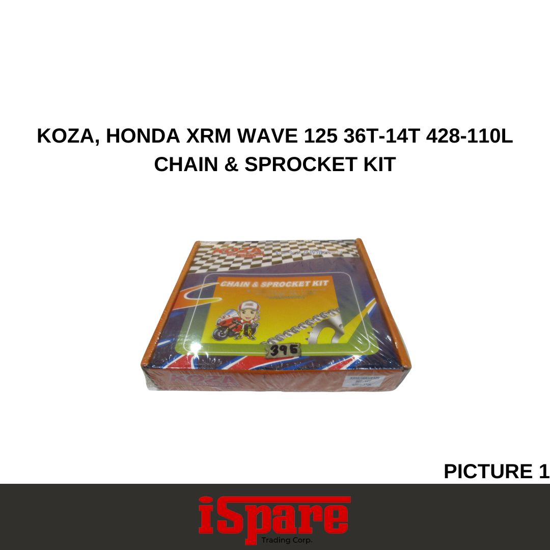 KOZA, HONDA XRM 36T-14T 428-110L CHAIN & SPROCKET KIT