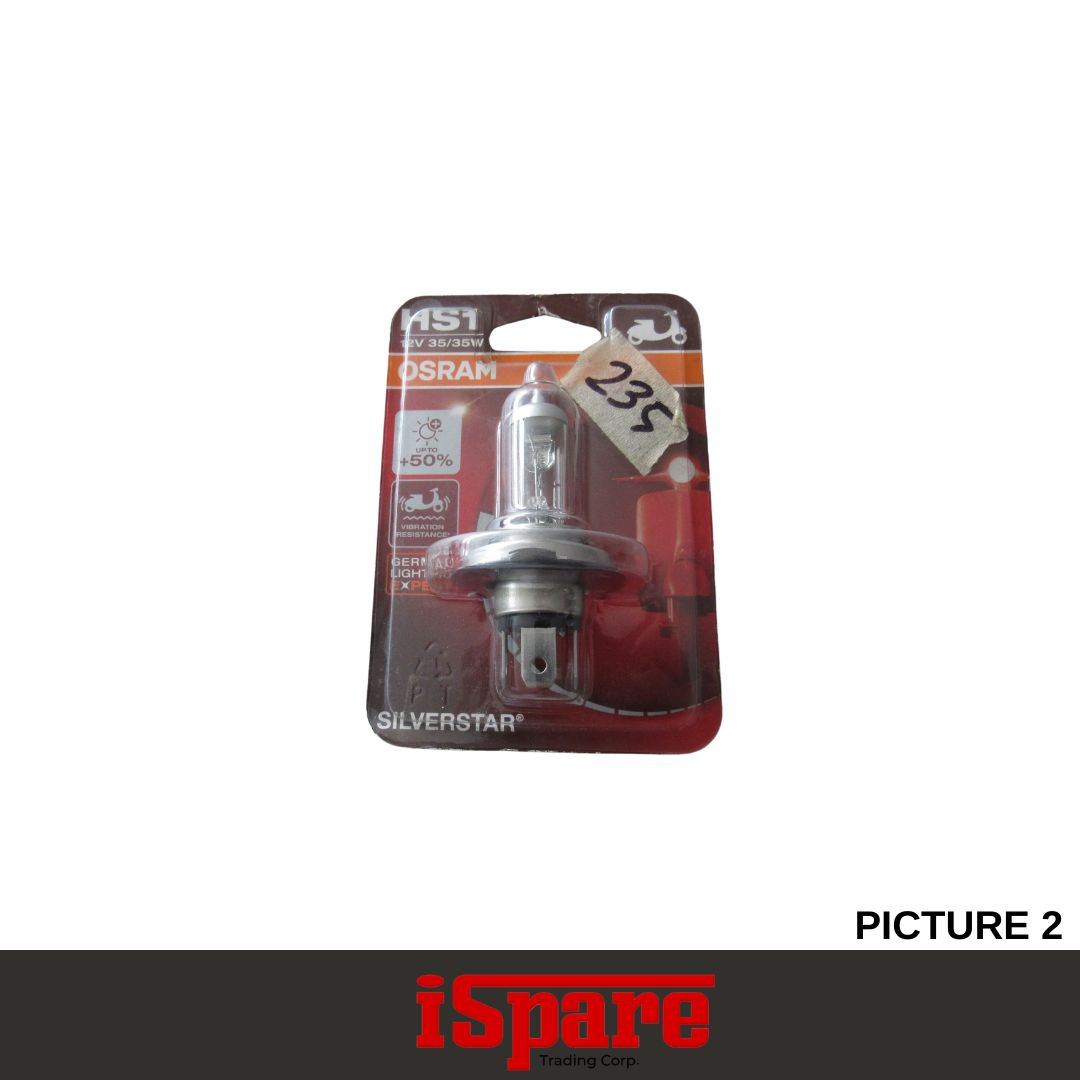 MC BULB-OSRAM-OSR25 (64185SVS-01B-HS) PX43T SILVERSTAR HALOGEN BULB-12V 35/35W (HS1)